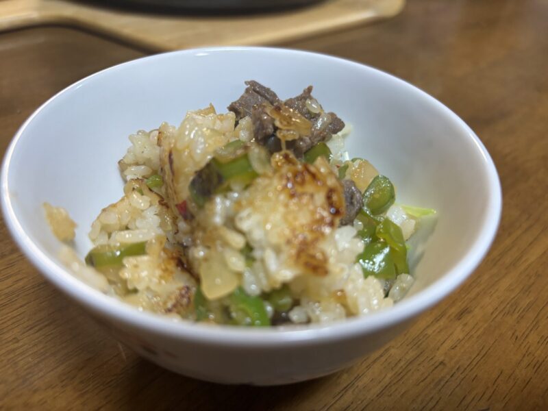 手抜き料理 フライパンのまま 牛肉ピラフ