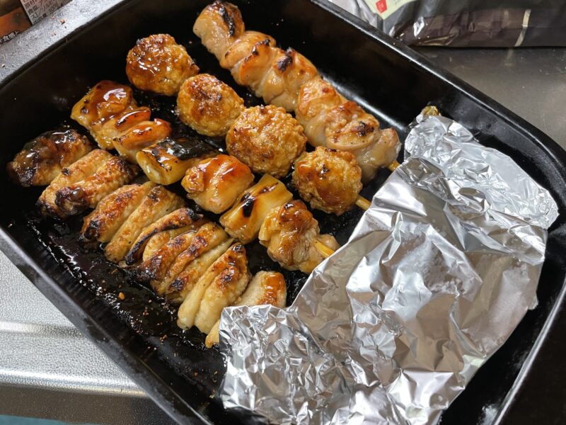 魚焼きグリル 焼き鳥 焼き直し