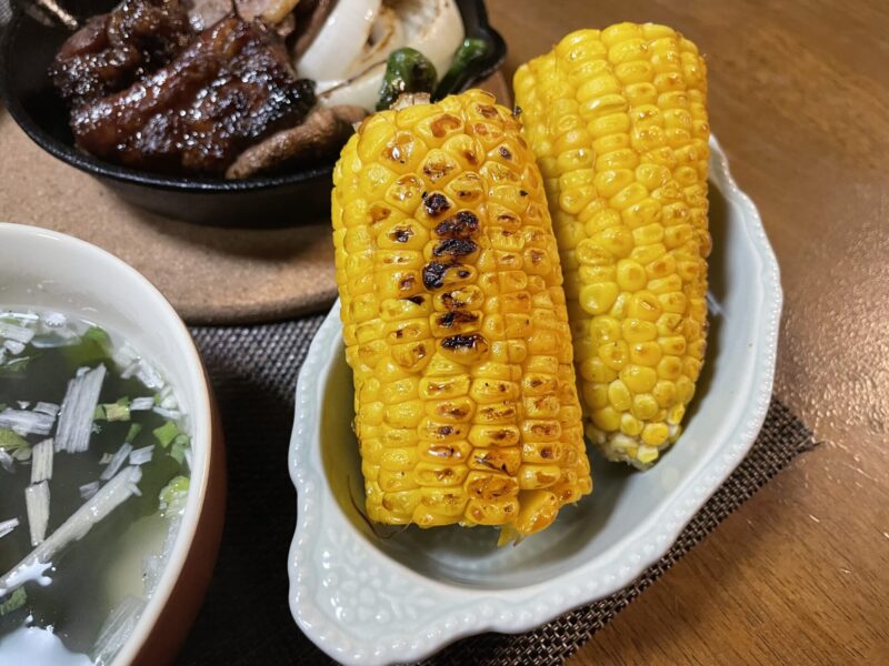 焼きトウモロコシ とうもろこし 魚焼きグリル