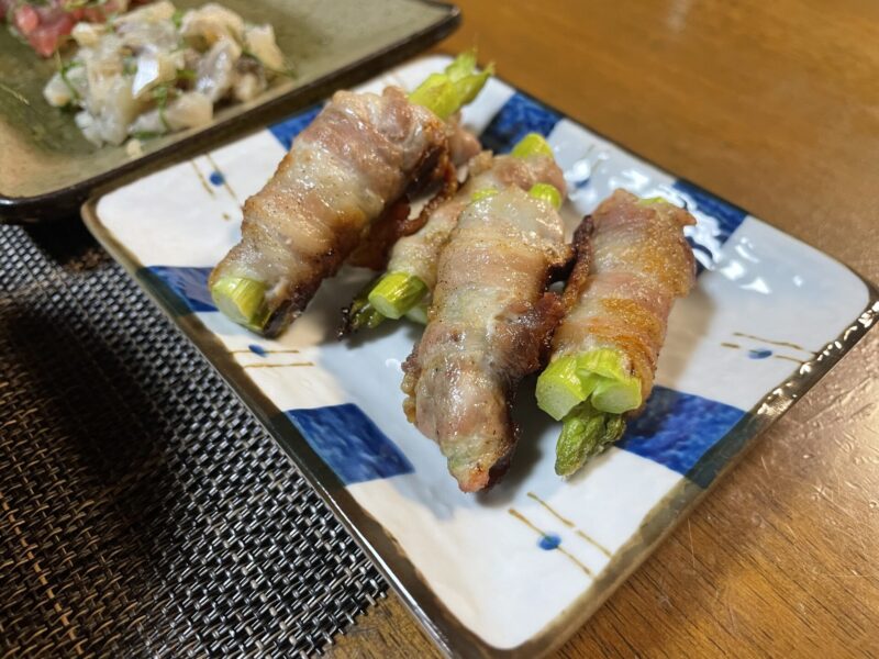 アスパラの豚バラ巻き 魚焼きグリル